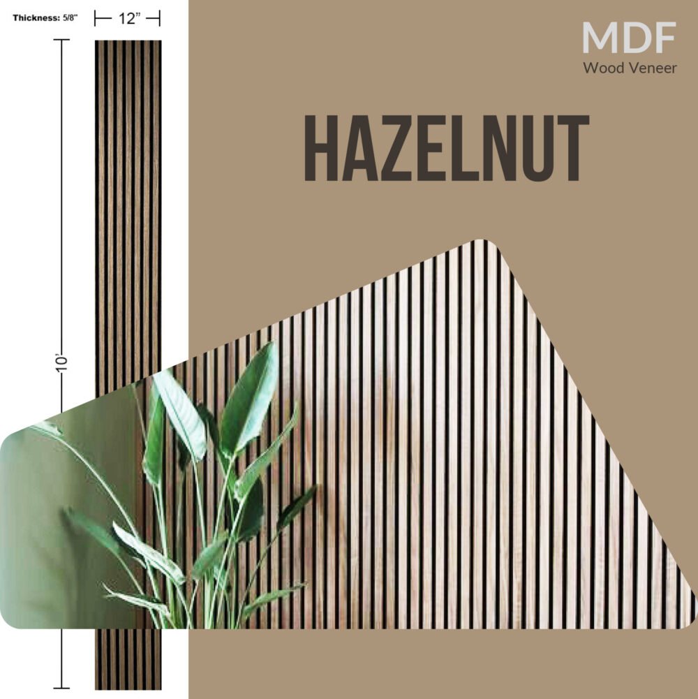 Laminwall | Acoustic Wall Panel | MDF Core | Wood Veneer | Hazelnut