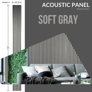 Laminwall |Acoustic Wall Panel | MDF Core | Wood Veneer | Soft Gray